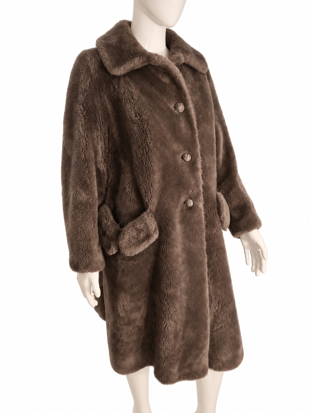 Vintage Marshall Field & Company Borgana Dark Grey Supple Teddy Coat 🔥🔥🔥